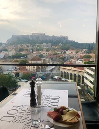 Utsikt under frukosten.