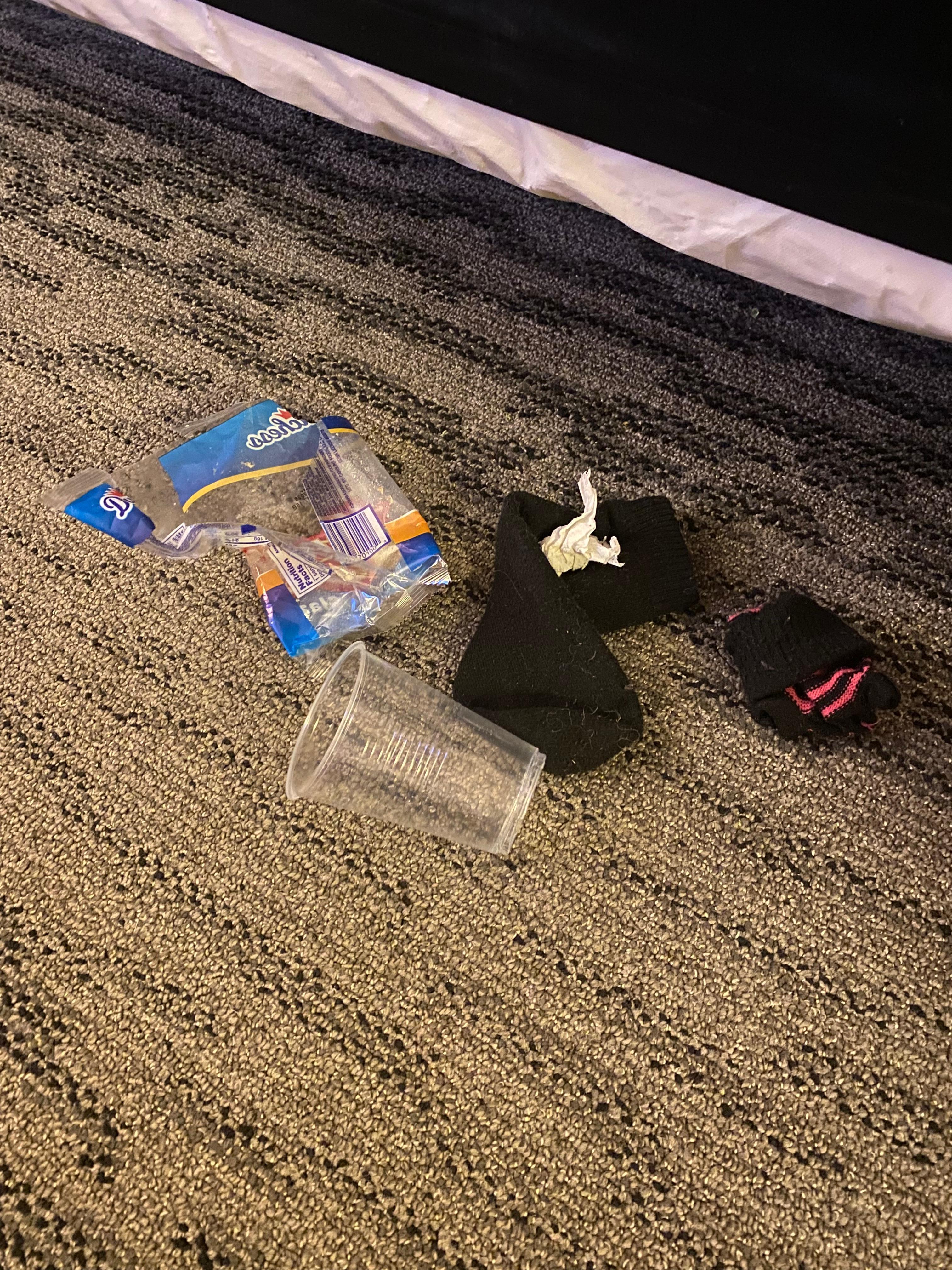 A few of the items found d under the bed. 