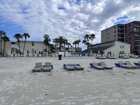 View of resort from beach