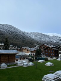 View from balcony in the morning after a midnight snow.