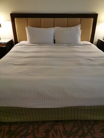 The comfiest bed I have ever slept in! If it's not too much trouble, would appreciate if you could share with me the make of the mattress, and bedding. May want to replicate this at home.