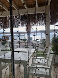 View from inside the restaurant.