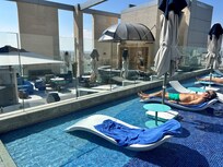 Dejlig tagterrasse på hotellet