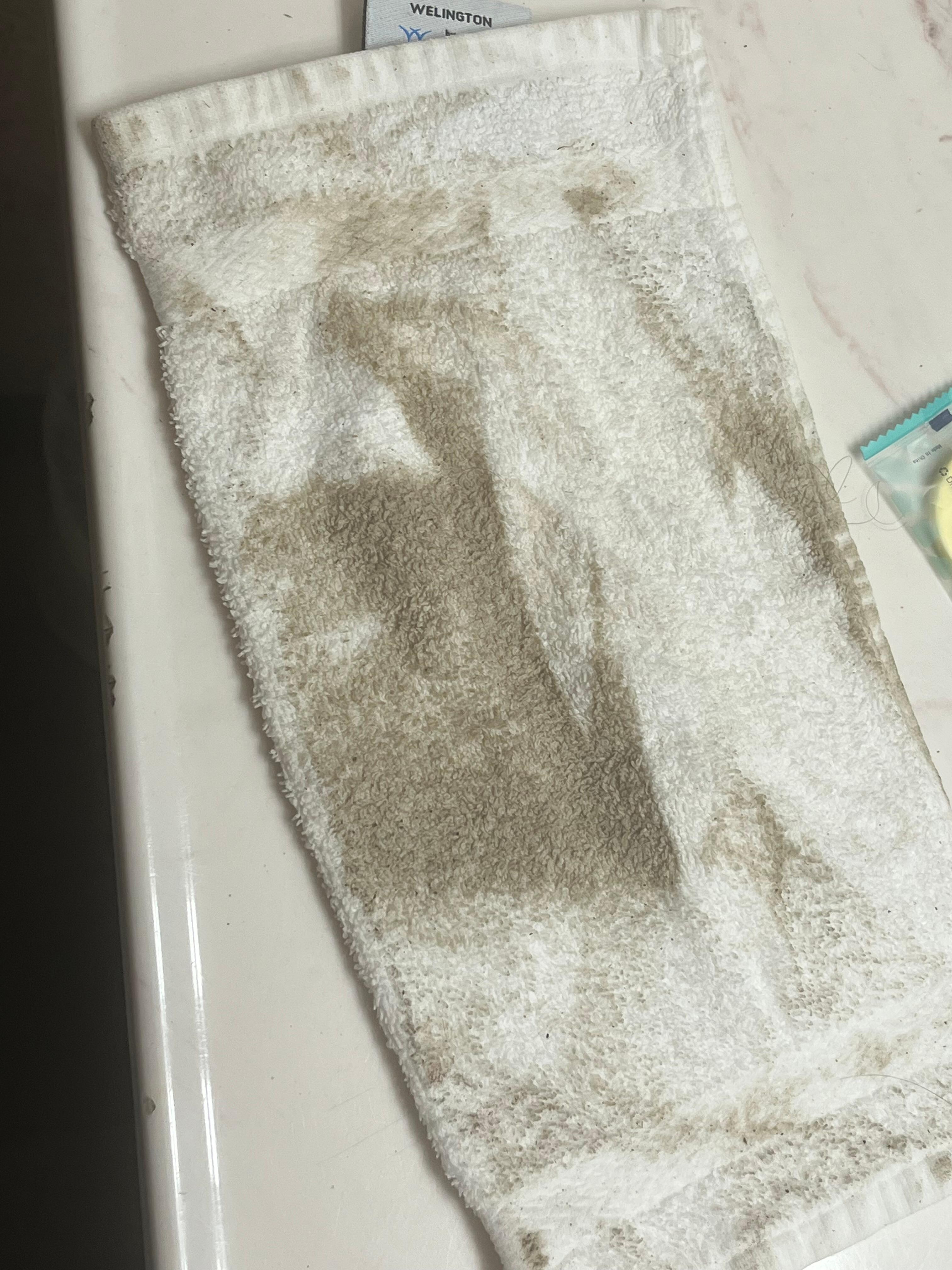 Towel after wiping the floor