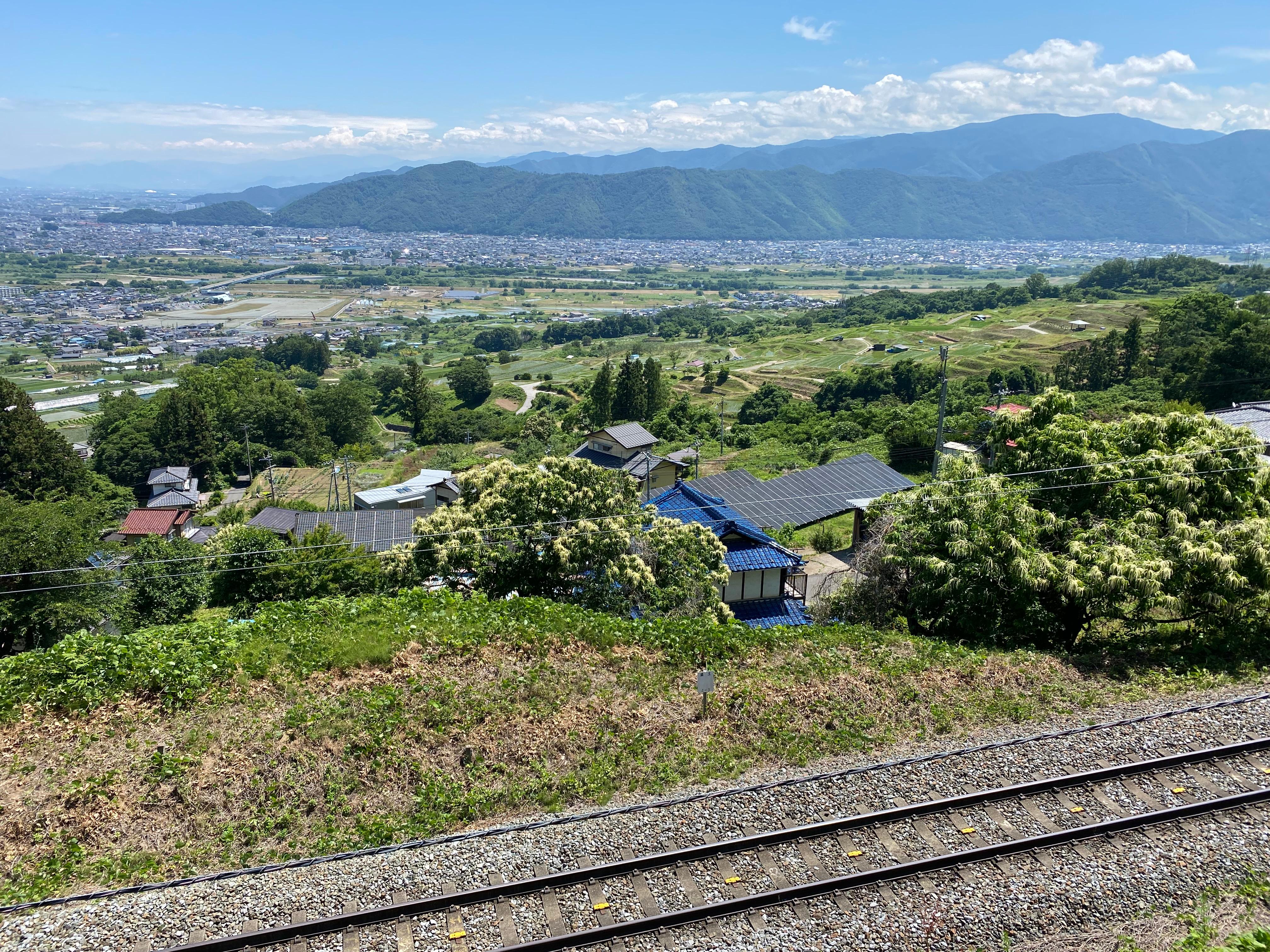 姨捨駅からの眺望