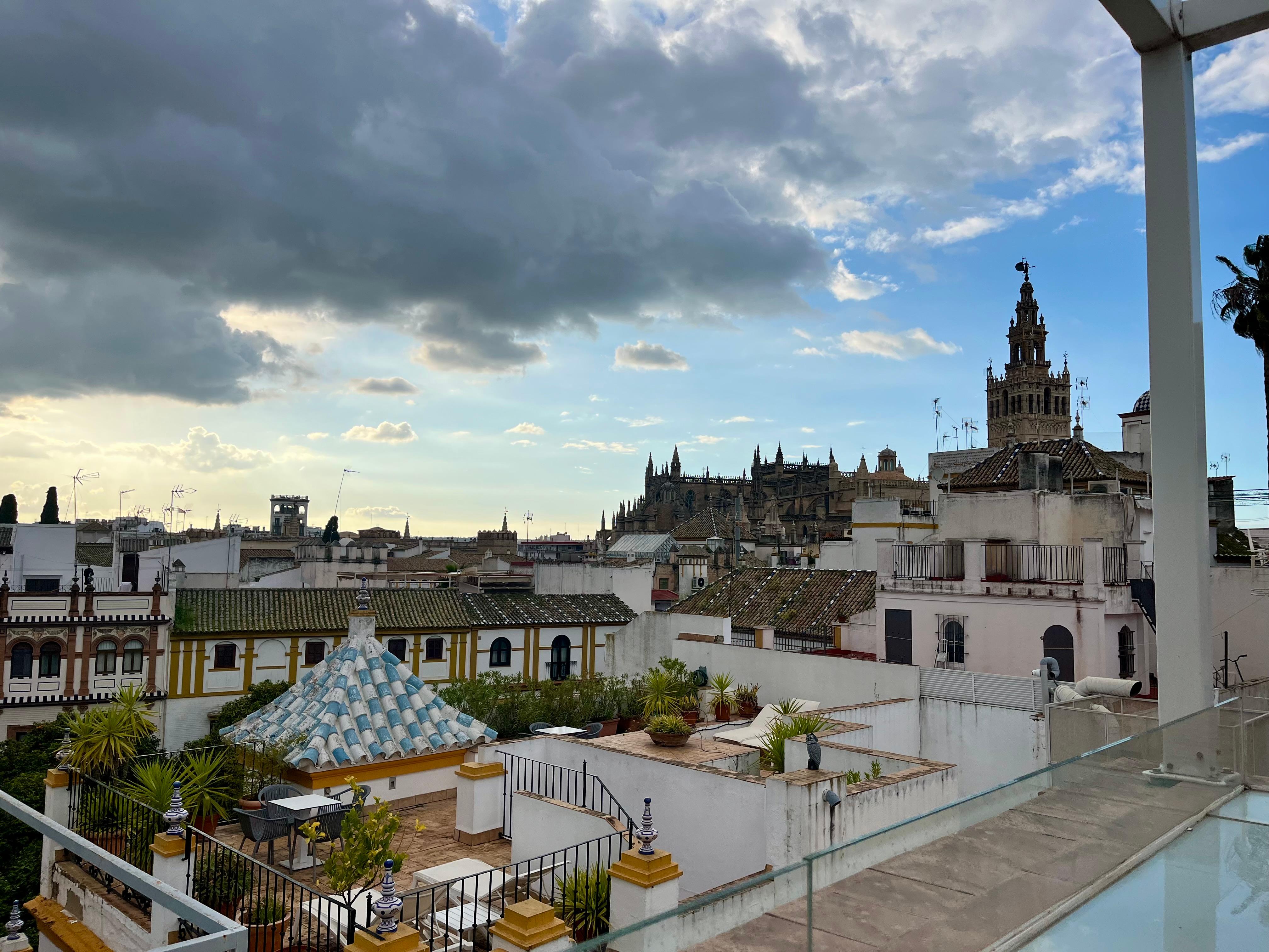 View from rooftop pool