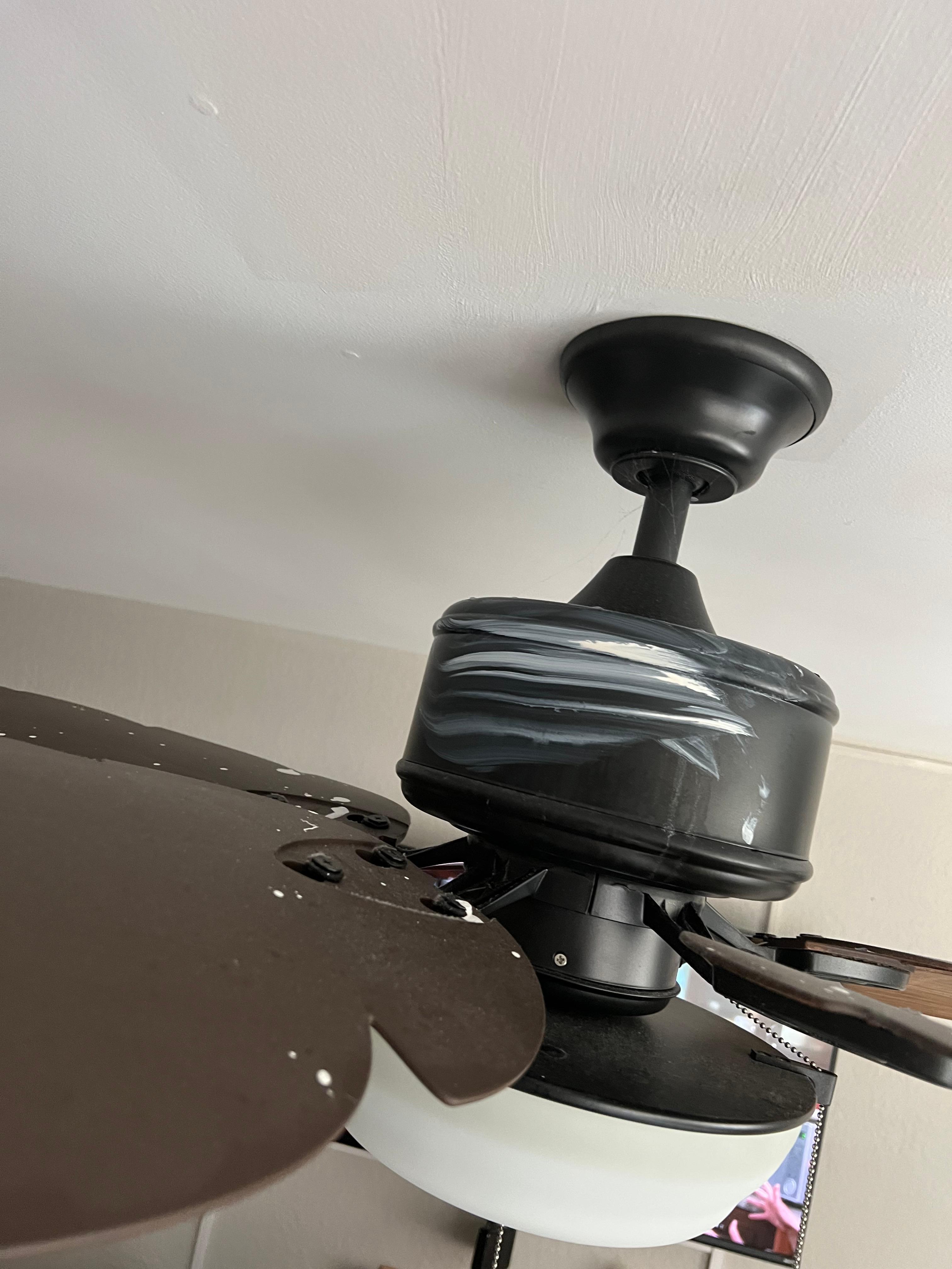Paint all over ceiling fan