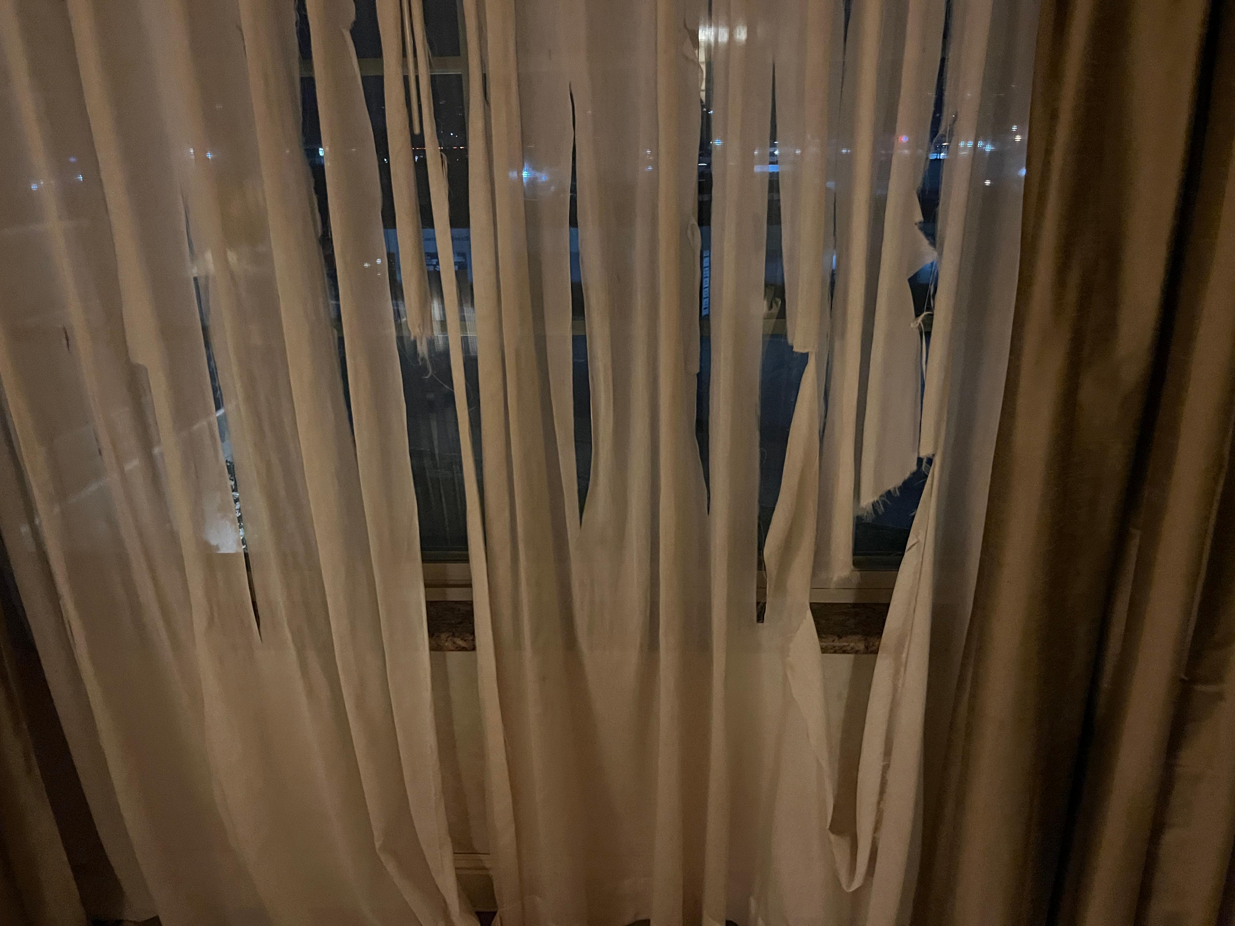 Shredded curtains