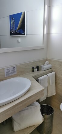 Bathroom with deep bath