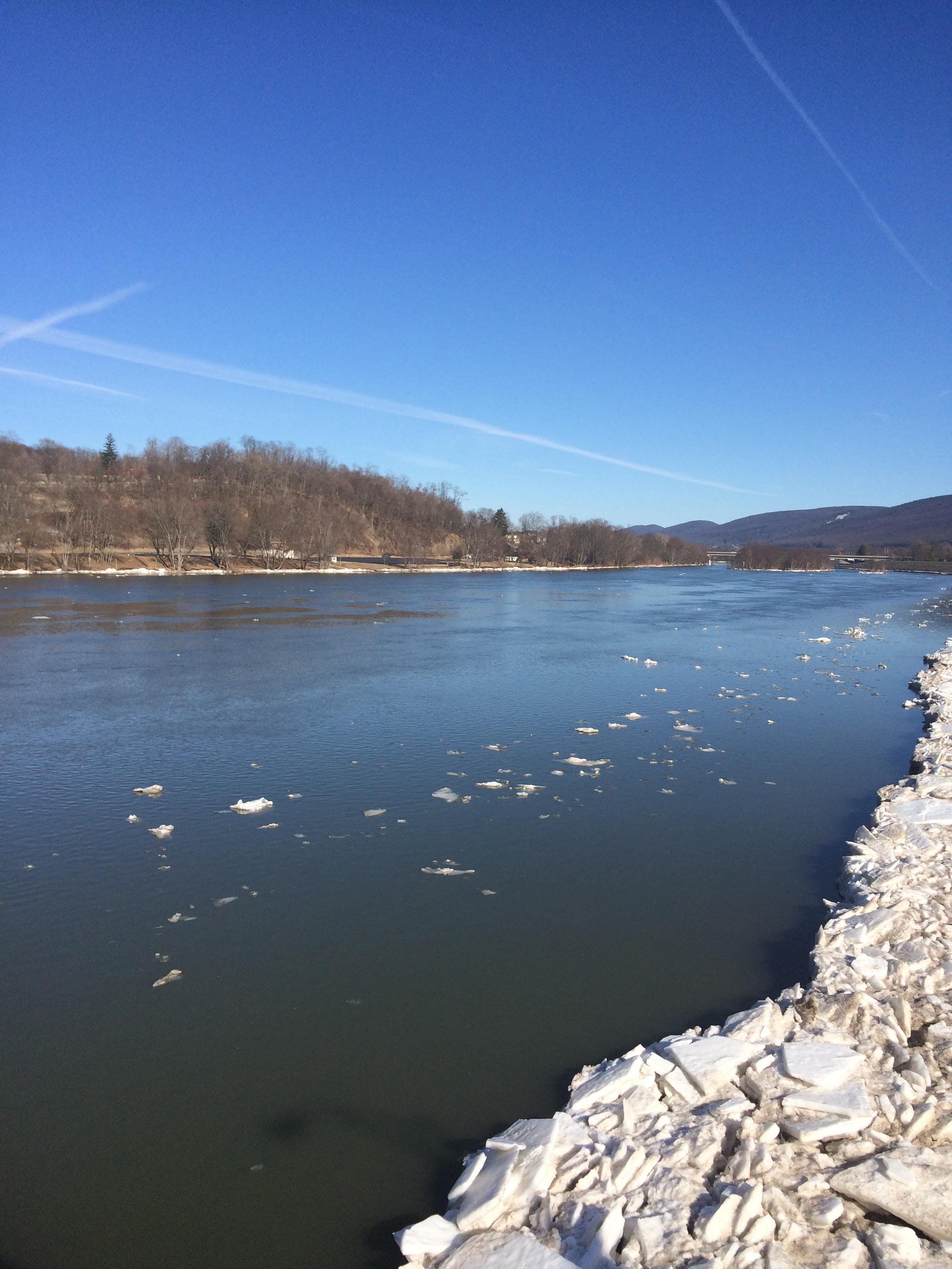 Beautiful river view only blocks away.