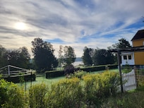 Bild tagen från frukosten mot hotellet