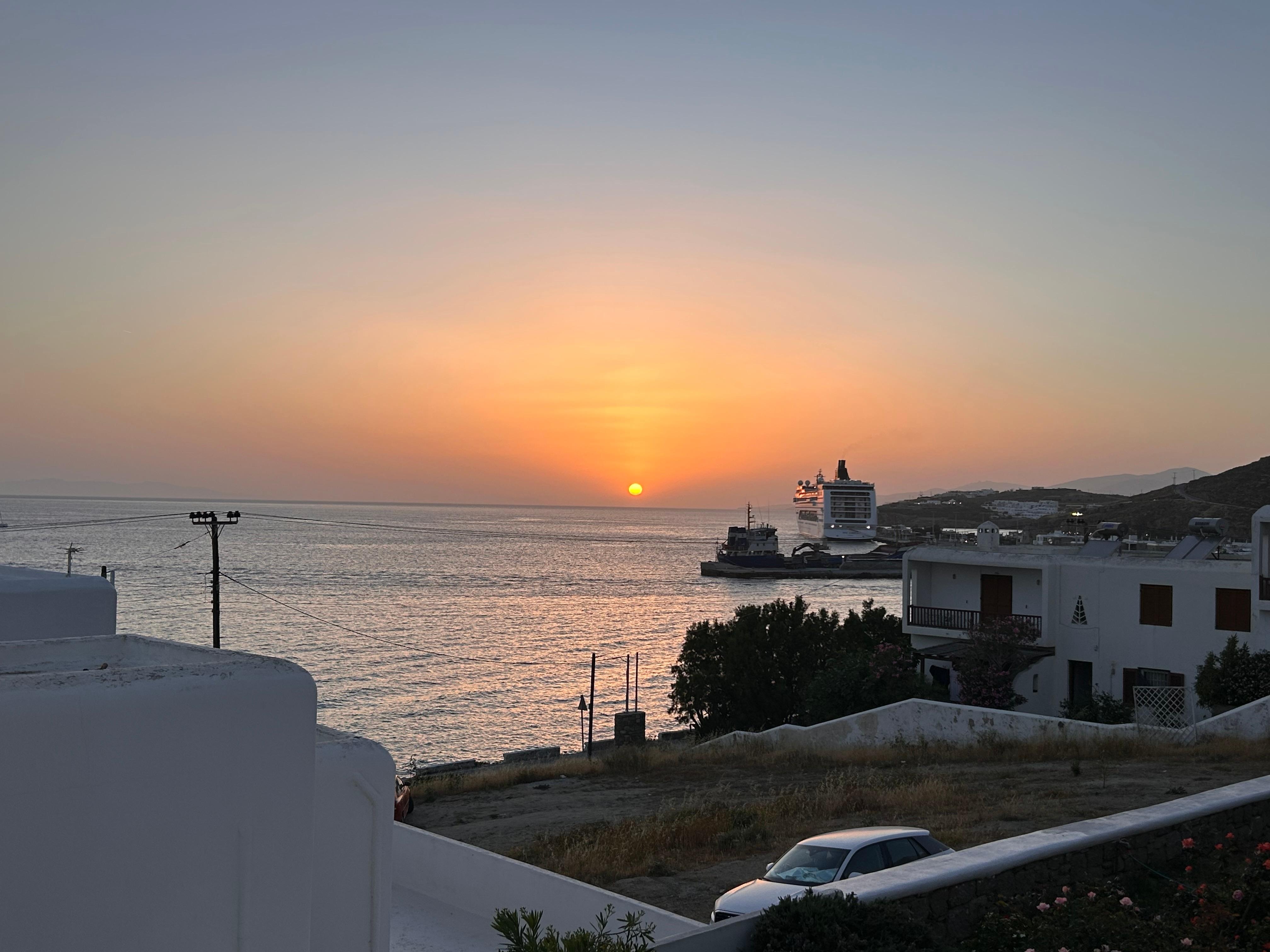 Sunset from balcony 