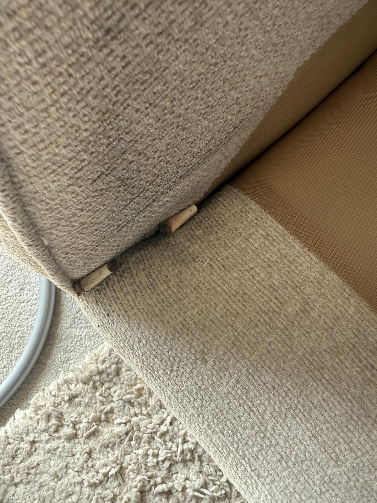 Cigarette butts found in the living room sofa.  