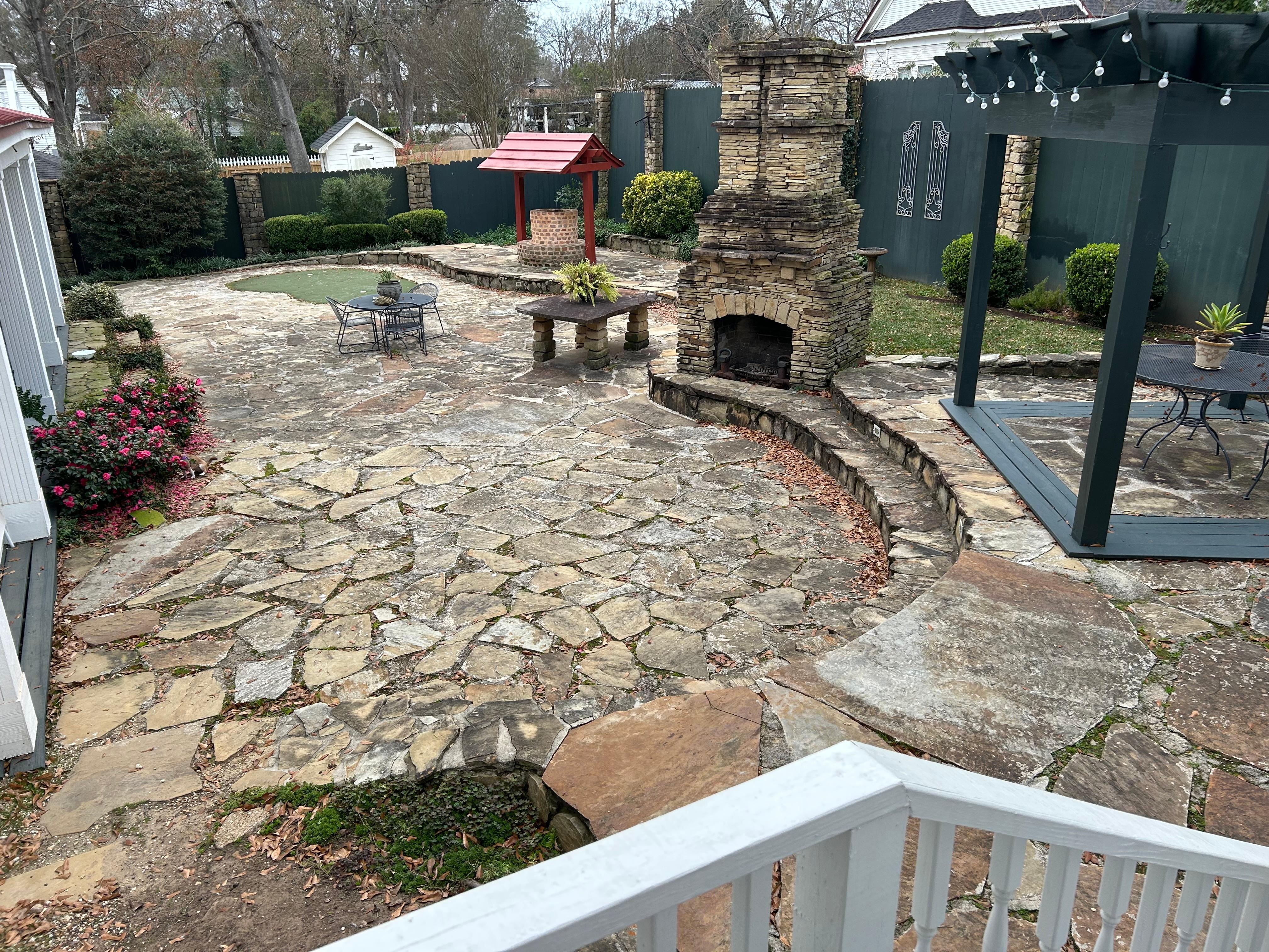 Beautiful backyard at Bessie’s Landing