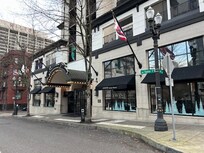 The front entrance to the Paramount Hotel