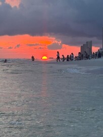 Just outside of the condo during sunset.