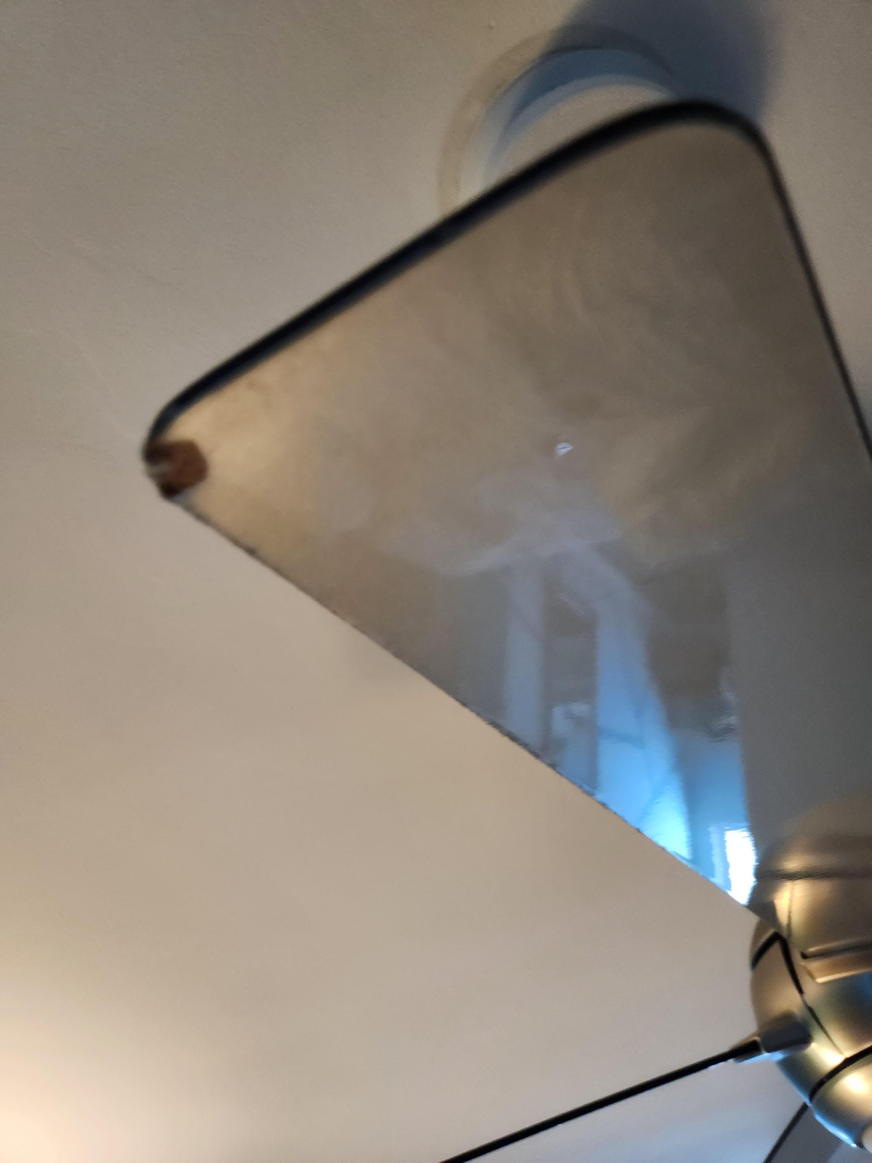 Something gross stuck on fan blade with dirt and dust