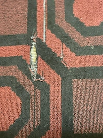 Torn carpet