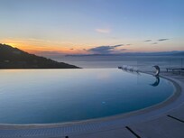 Pool at sunset