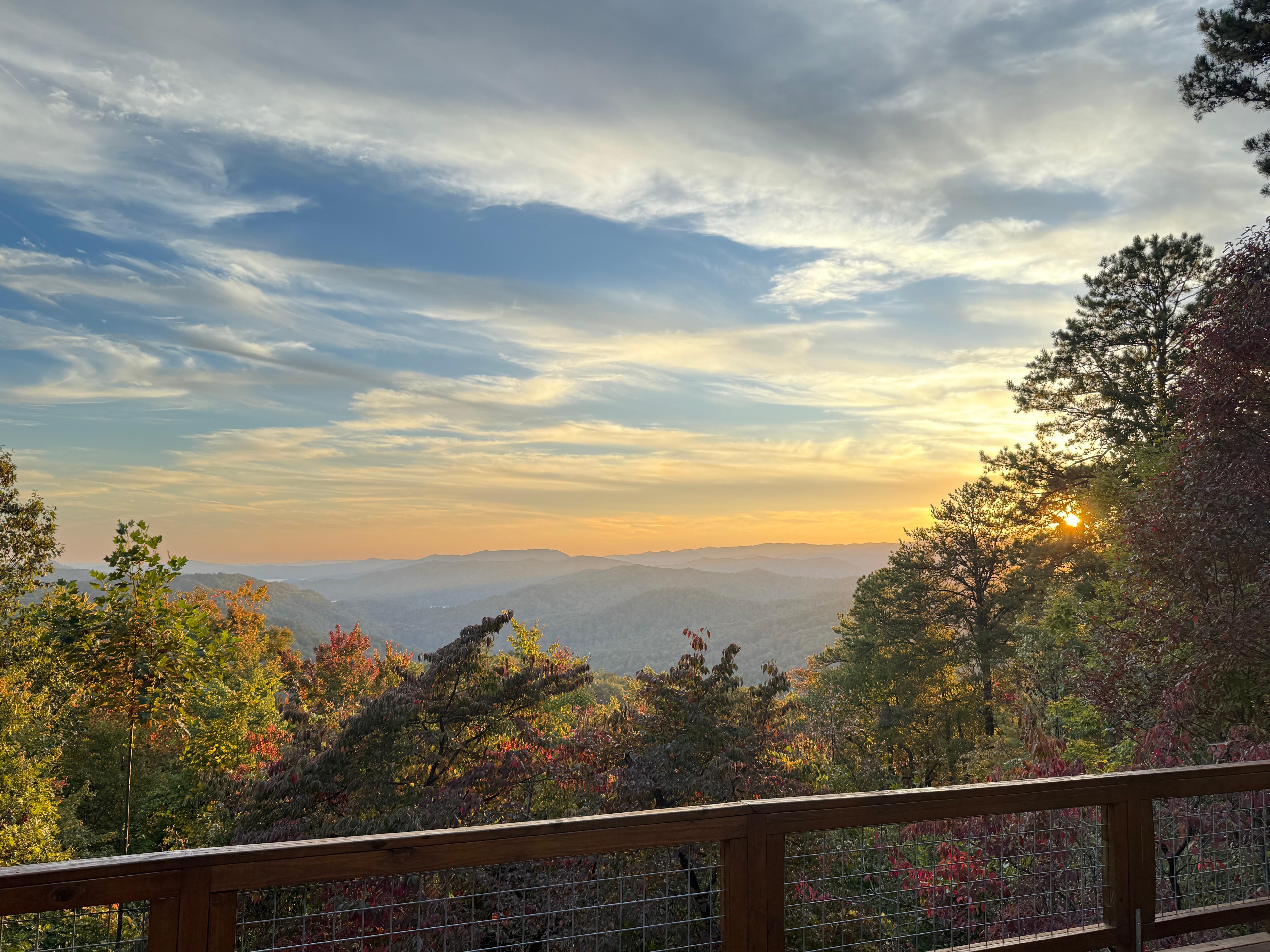 Sunset view from the porch. 