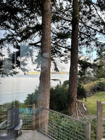 View from Dining room looking toward Tipping Rock. Tide is in.