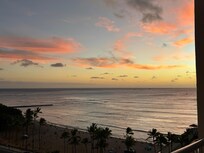 Our first sunset from our balcony!