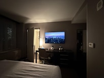 The TV screen was personalized with my name