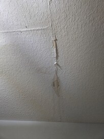 Roof was leaking water and pieces were falling