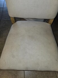 Dining room chairs were all similarly dirty/stained
