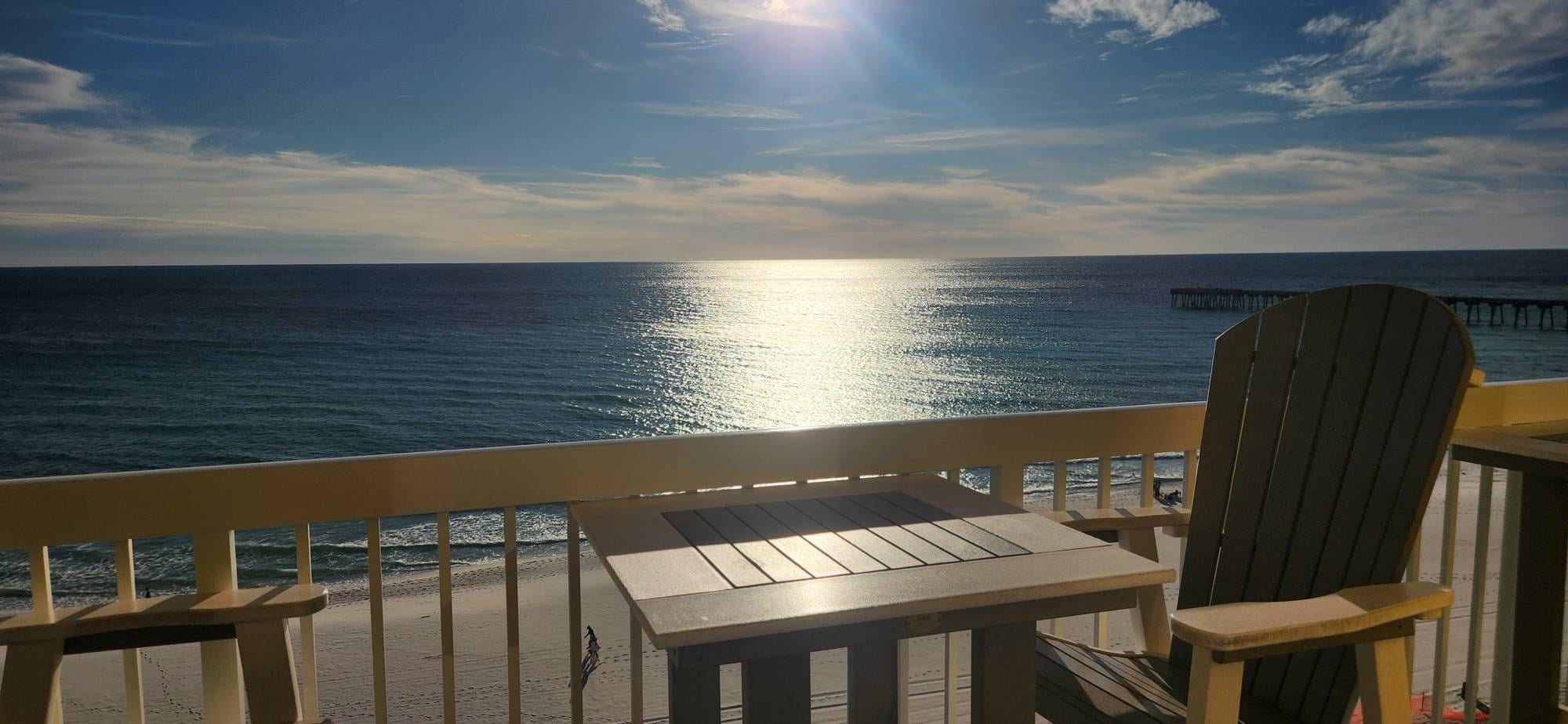 Relaxing on the balcony