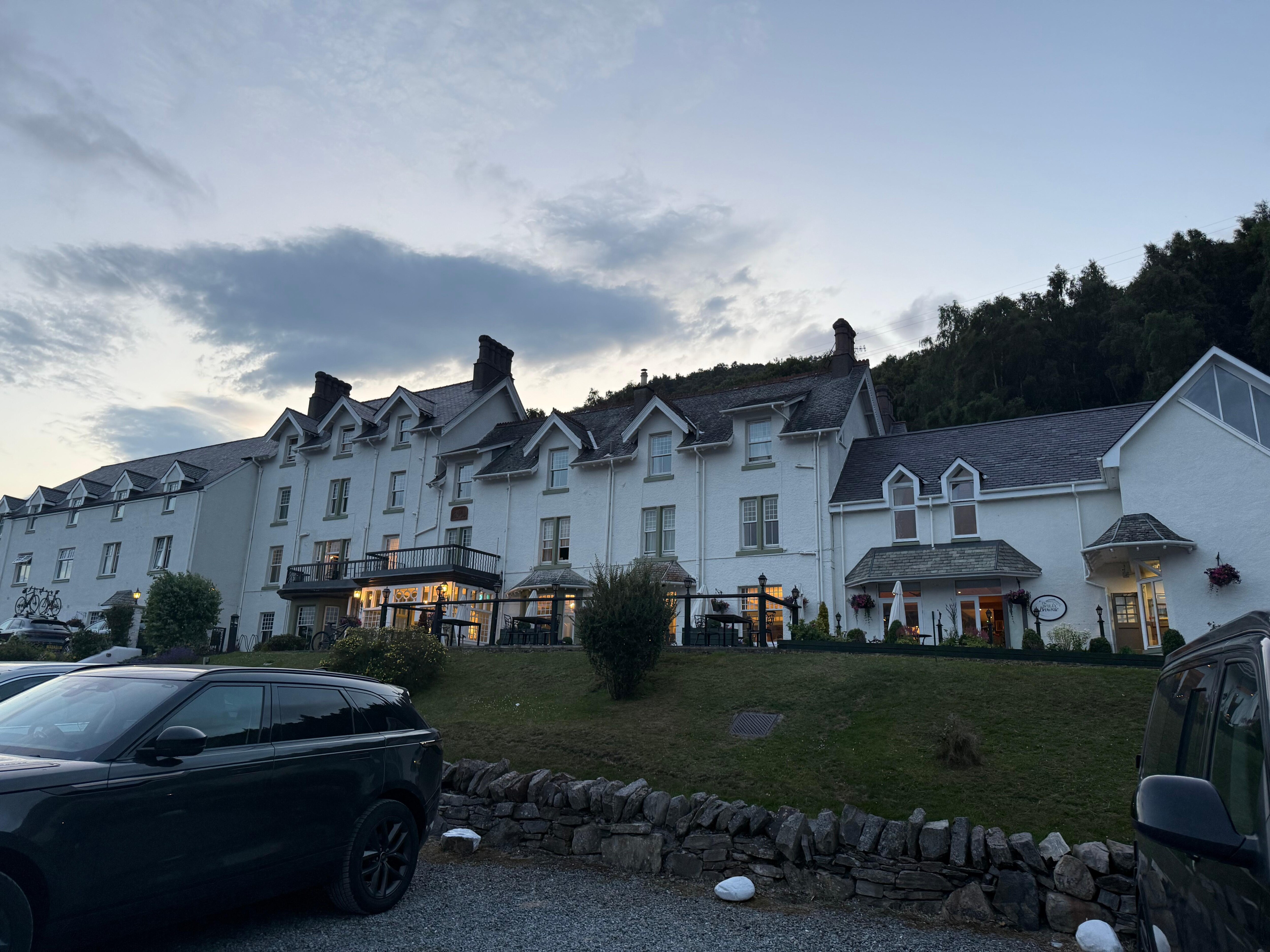Hotel at dusk