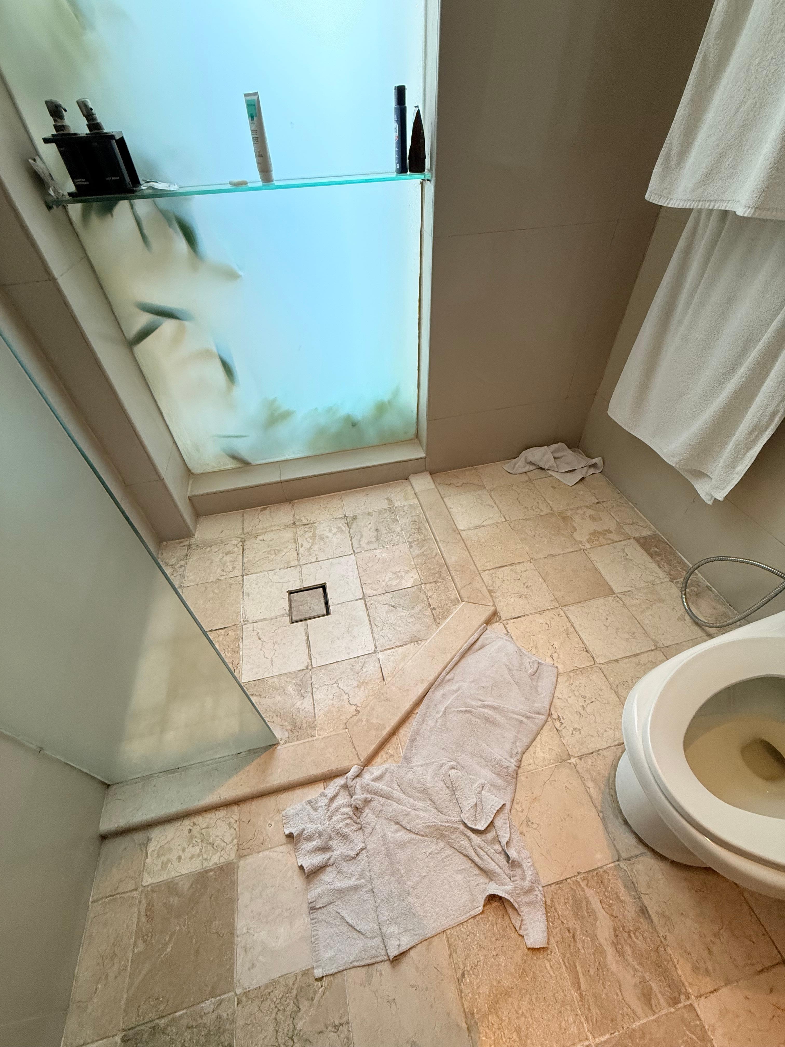 Poor shower drainage