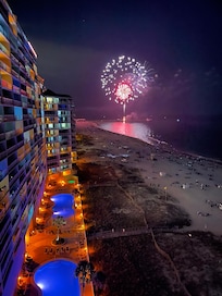 Fireworks on the pier