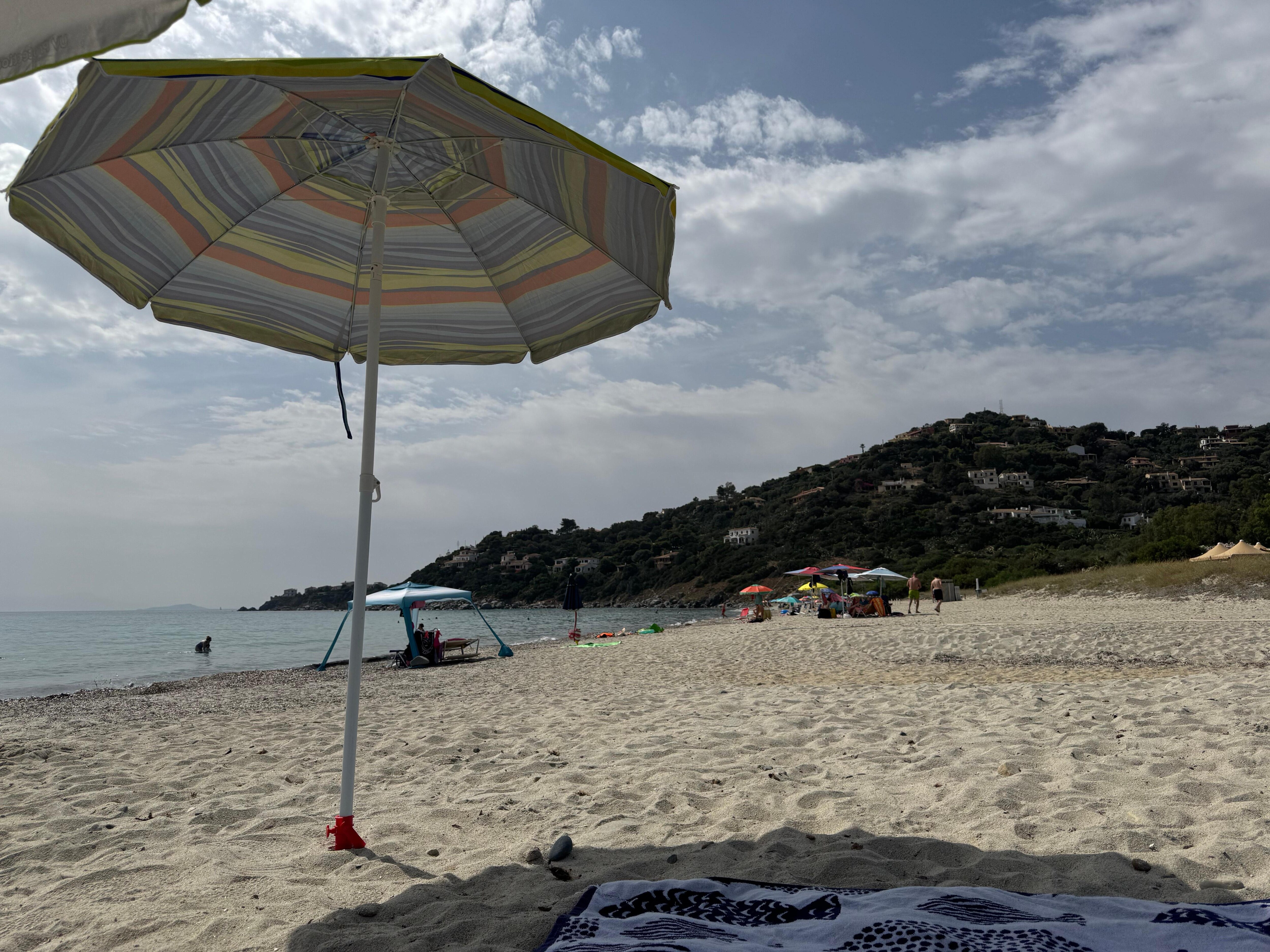 Nearby beach, looking at the house (5-10 minute drive) but swimmable from the house
