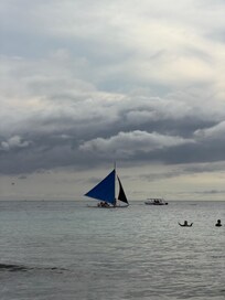 the beach right at the resort