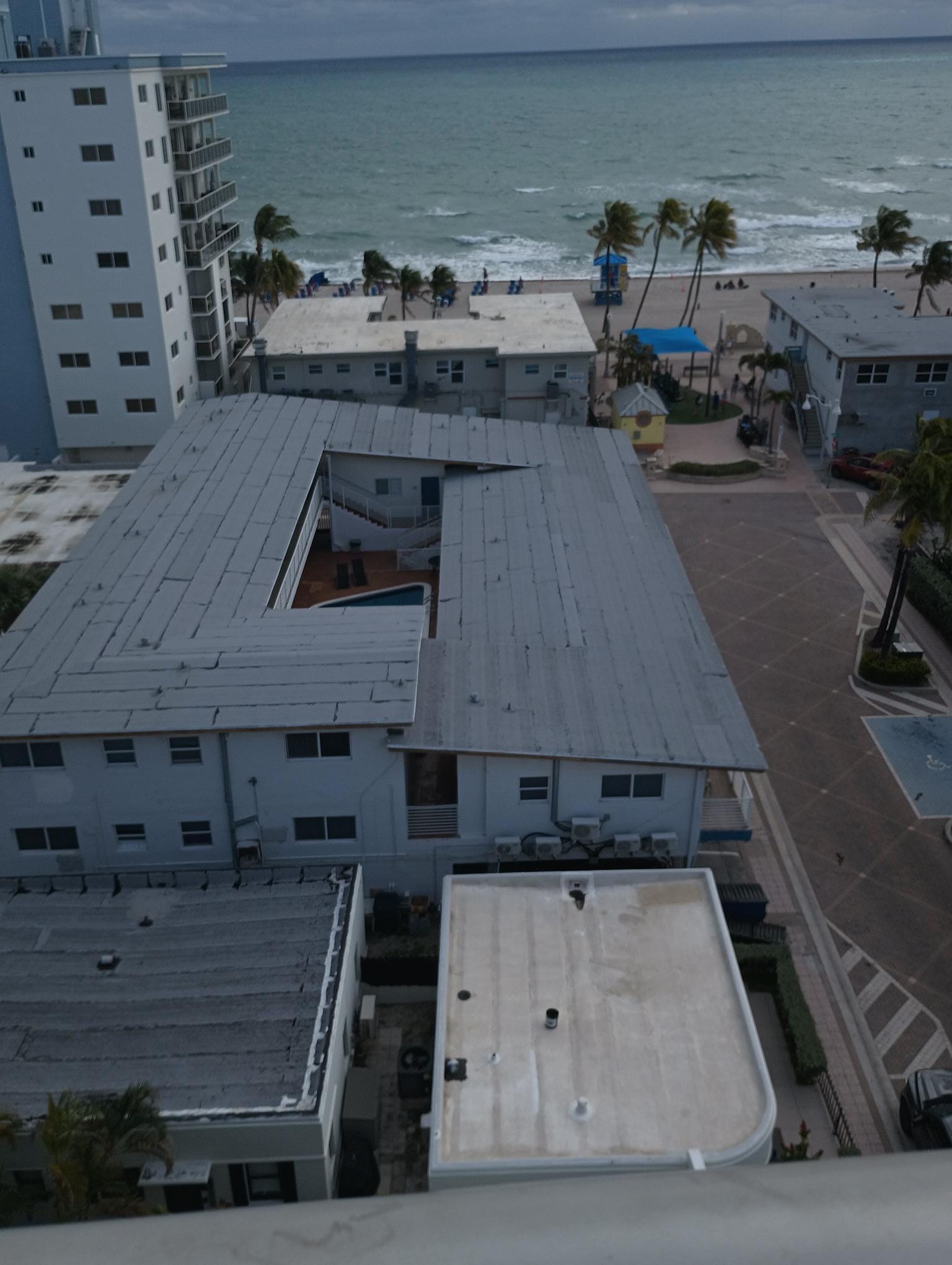View from the roof looking at the Boardwalk/ Beach