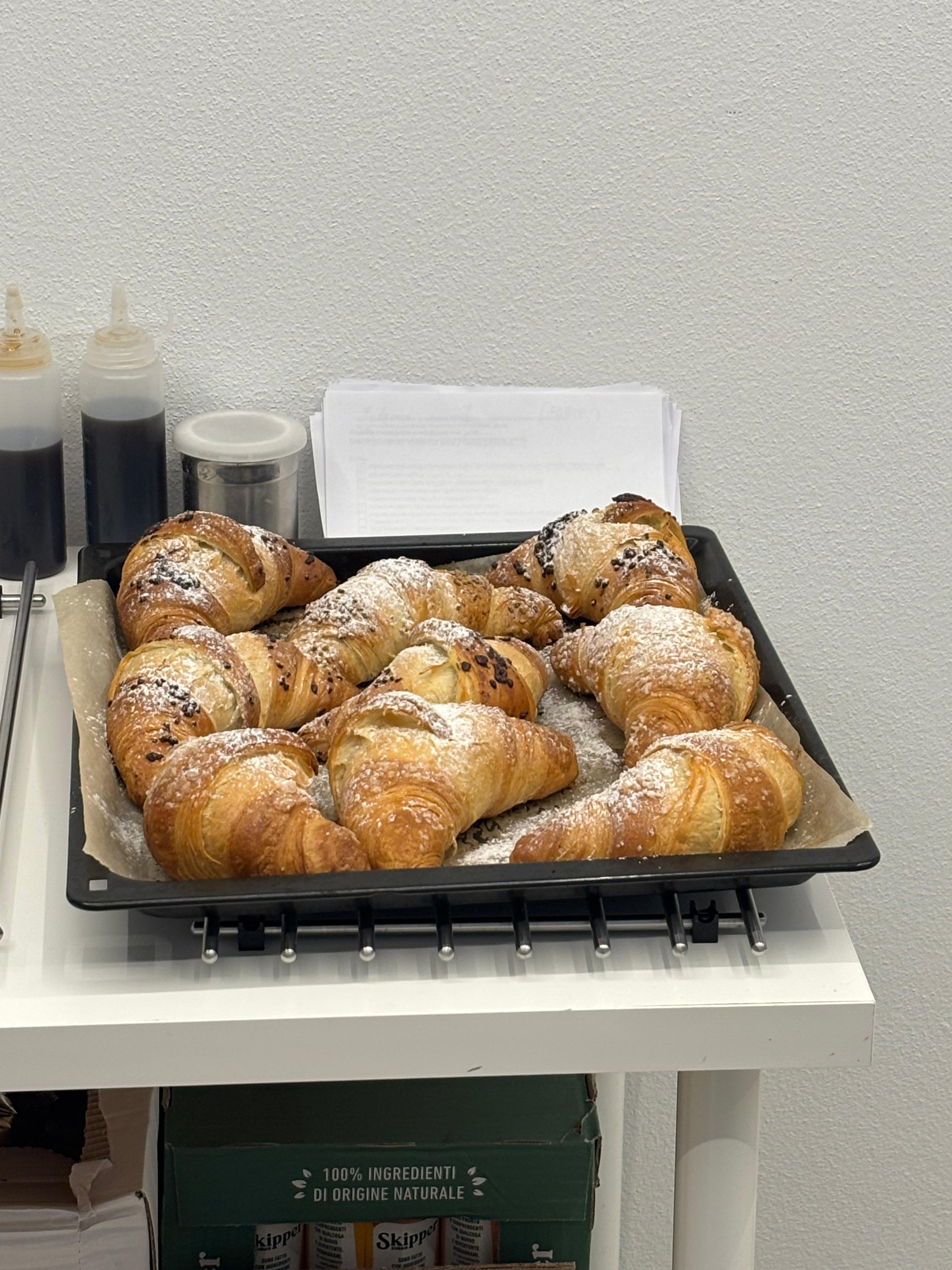 Custom orders and take-away breakfast available. We took delicious croissants to Cinque Terre on our hikes.
