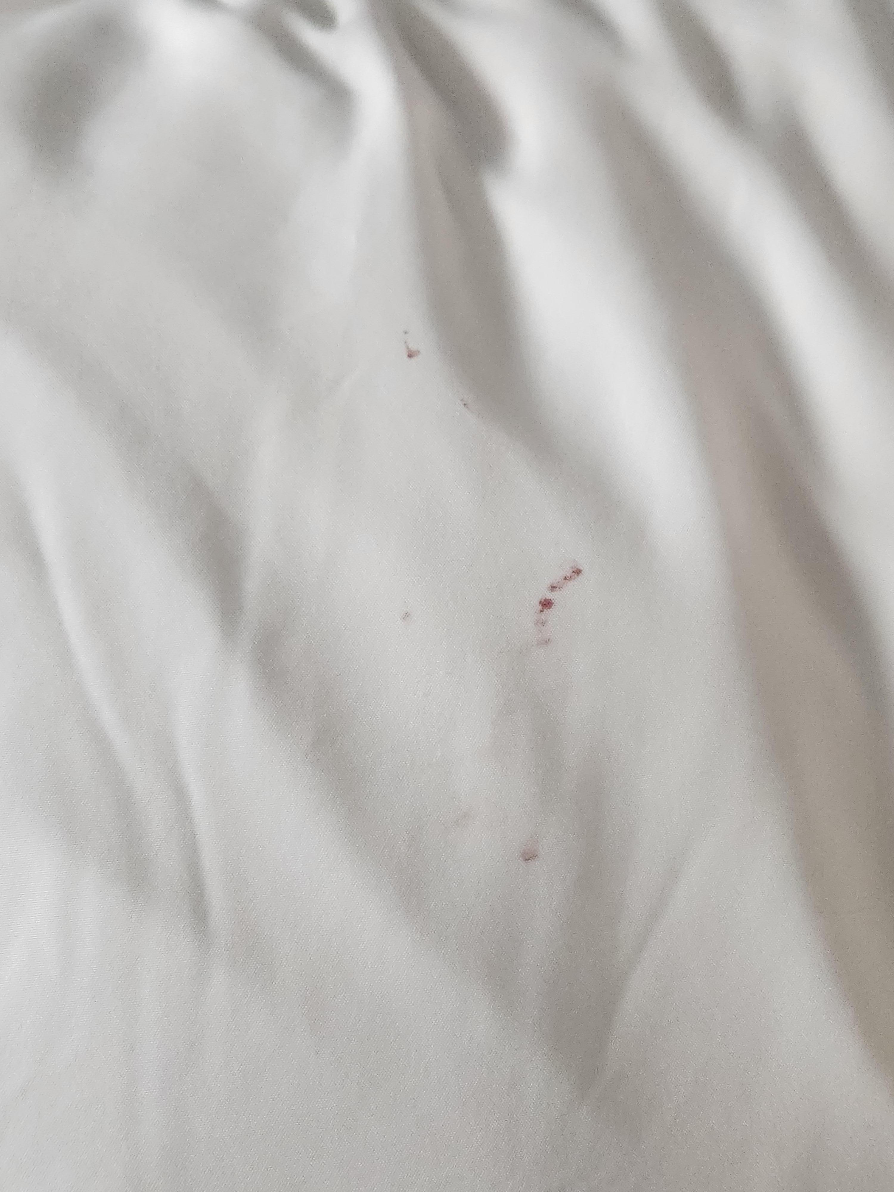 Blood stained pillow