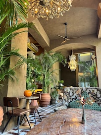 Nicely designed lobby/ restaurent