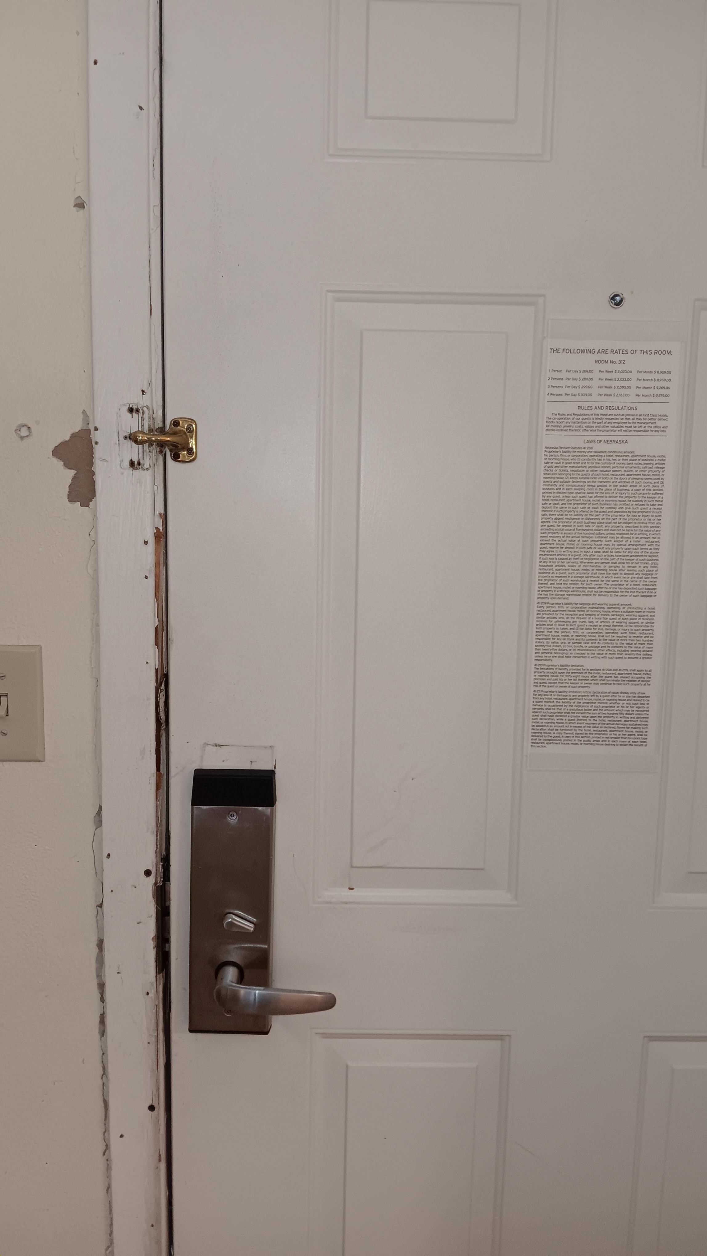 Broken door jam