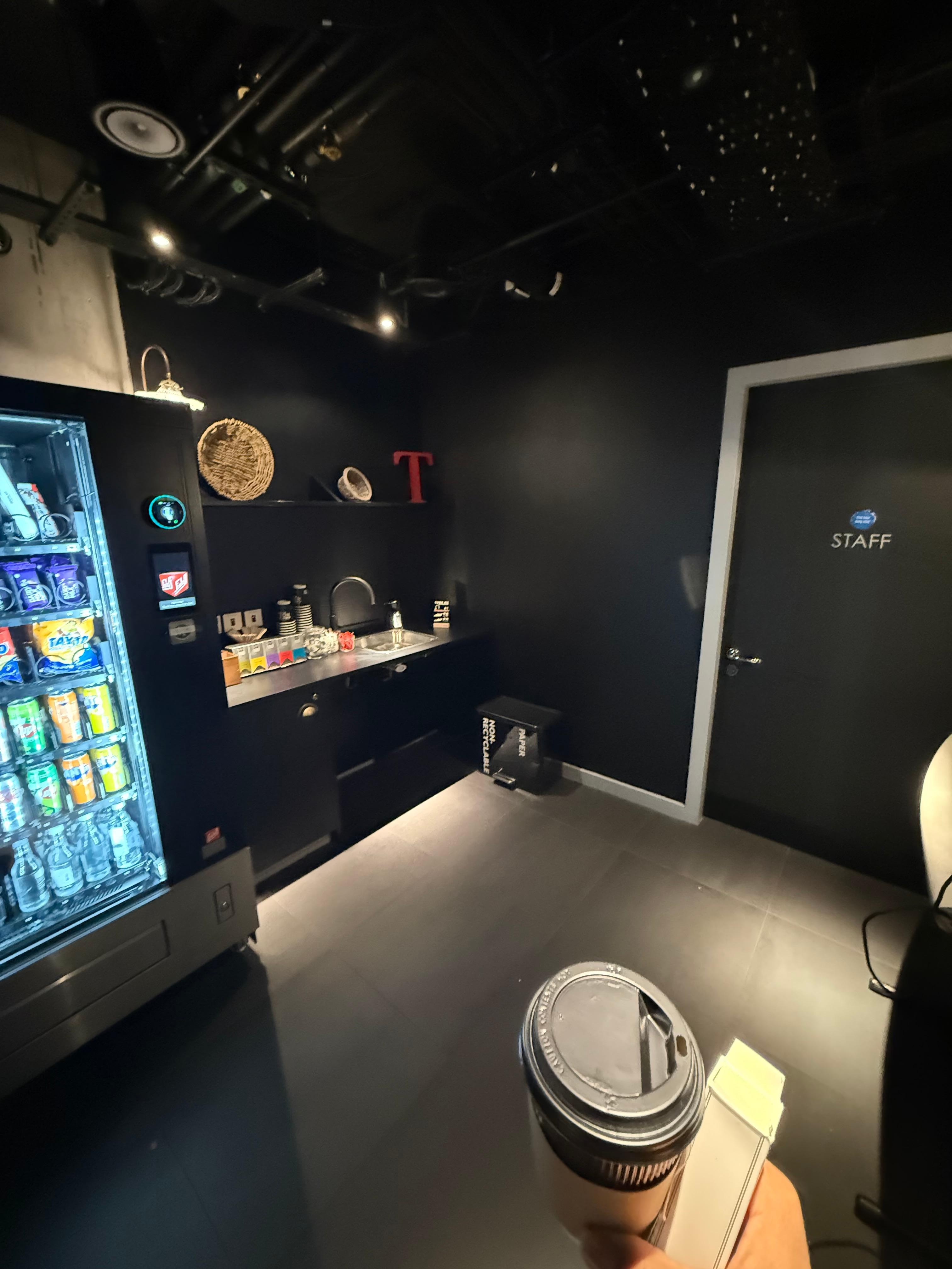 Some Galleries have vending machines.