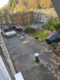 View from my room. Untidy backyard.