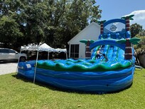 Got a Waterslide for the kids.. easily fit in the backyard..