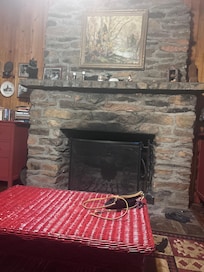 Cozy living room . Porch so relaxing. Time stands still.
