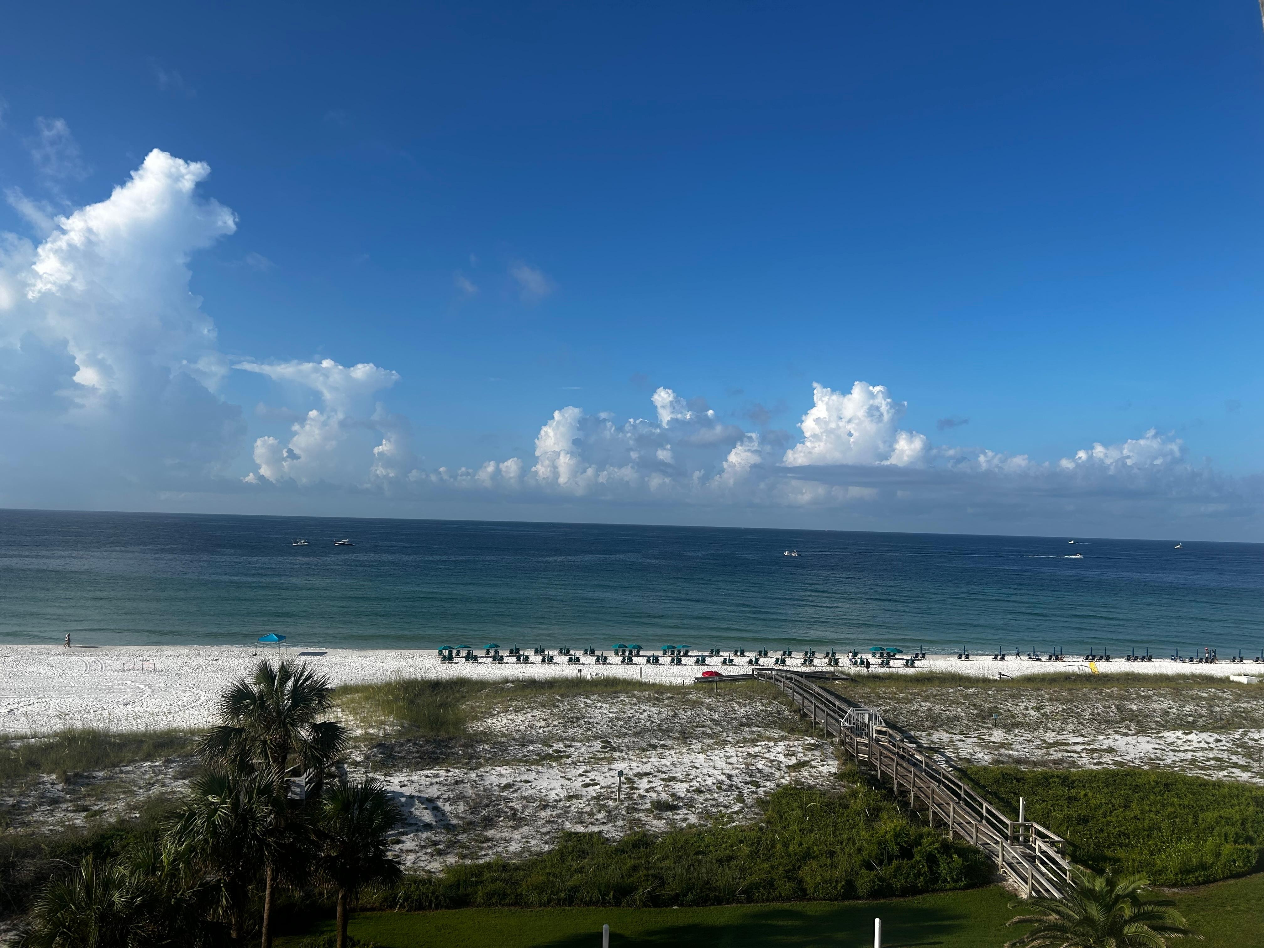 Beach view from balcony 