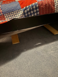 Bunk bed broken. Safety hazard.