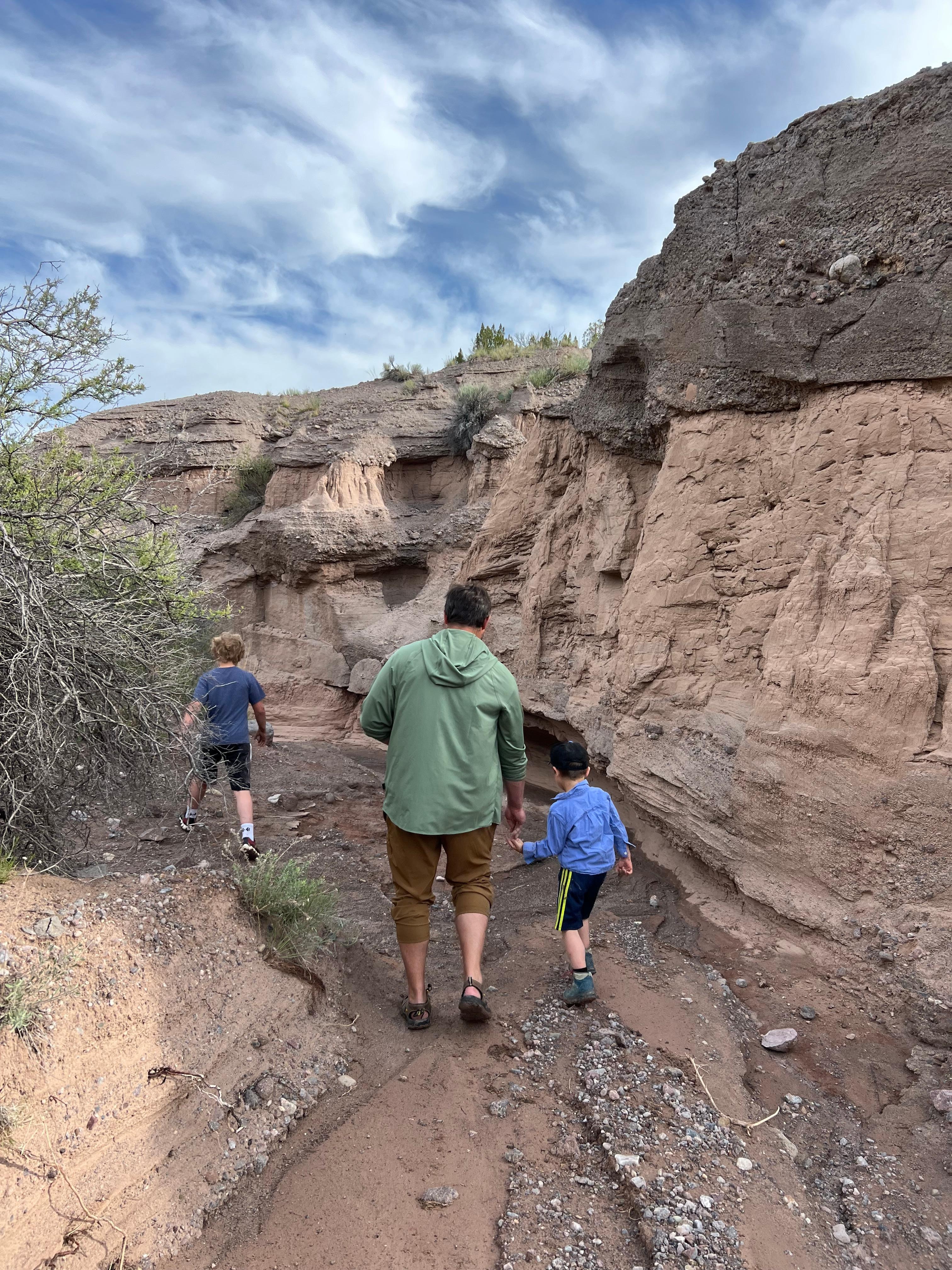 Hiking the arroyo from out the front door