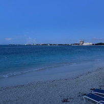 The private beach