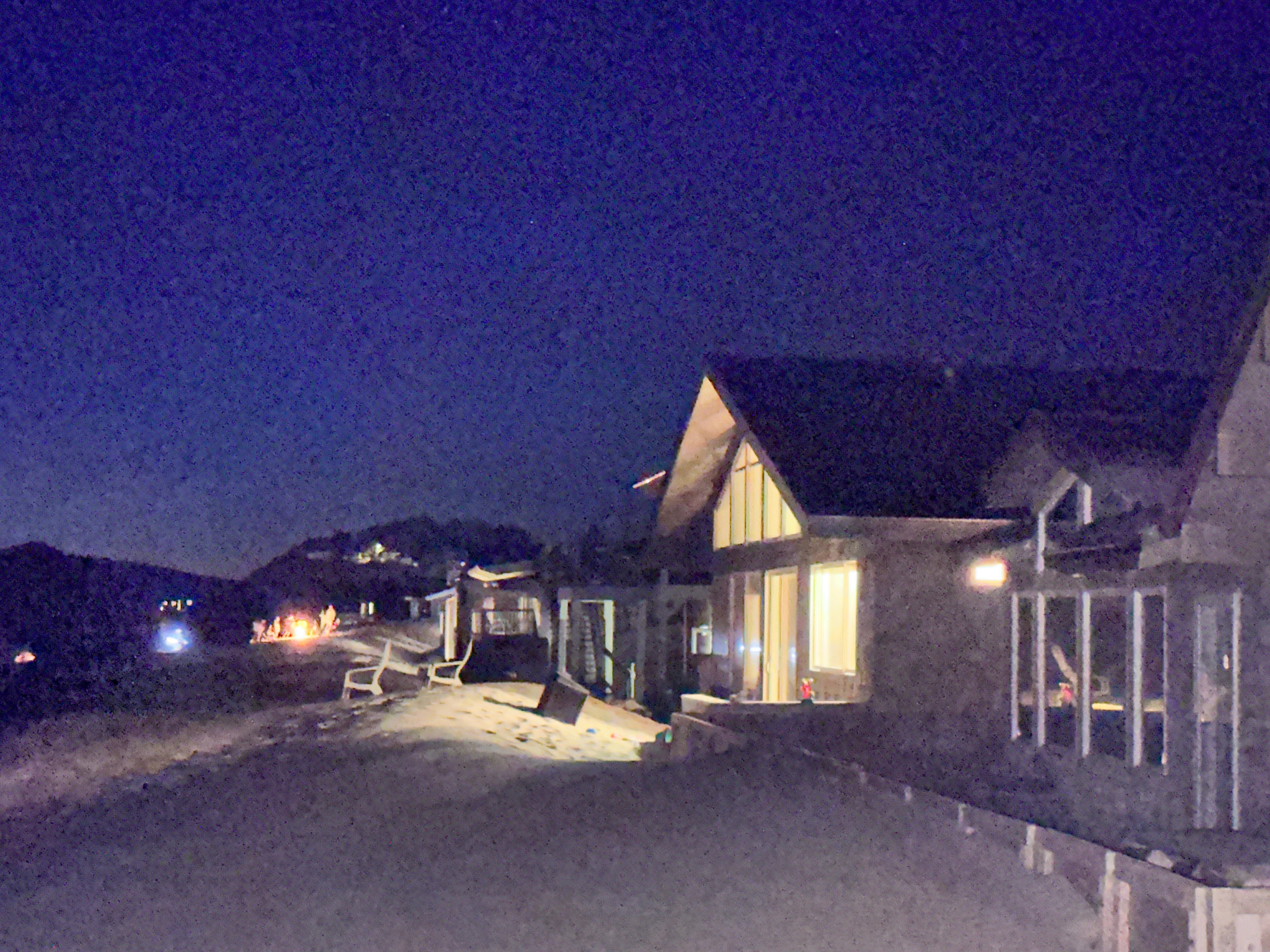 Sand encroachment on the homes.