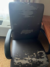 Chair in our King size room was quite disgusting